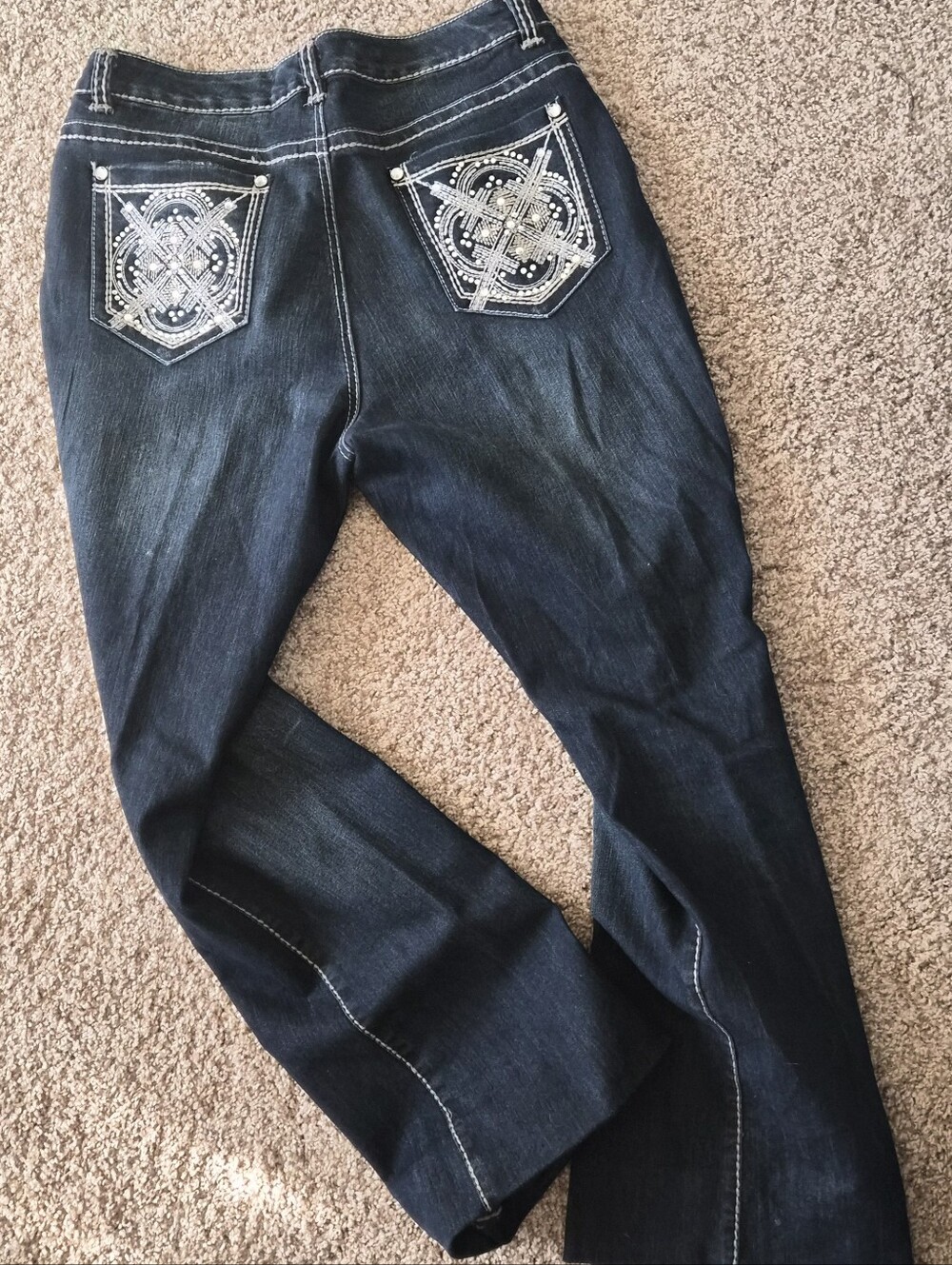 Dark Wash Embellished Pocket Women’s Jeans Size 12 Nine West